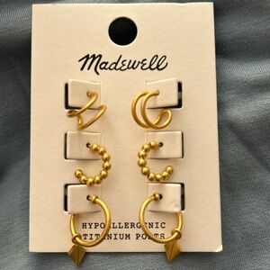 Madewell Hypoallergenic Titanium Post Earring 3 Pack